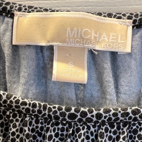 MICHAEL Michael Kors Navy Blouse with Ruffle Sleeves - Picture 4 of 5